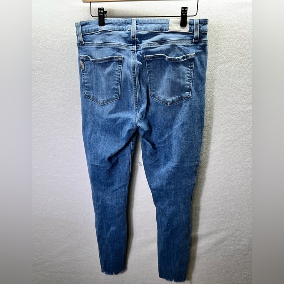 Paige Hoxton Ankle Distressed Jeans Womens 30 waist Blue Stretch Denim 2158 - Picture 7 of 9
